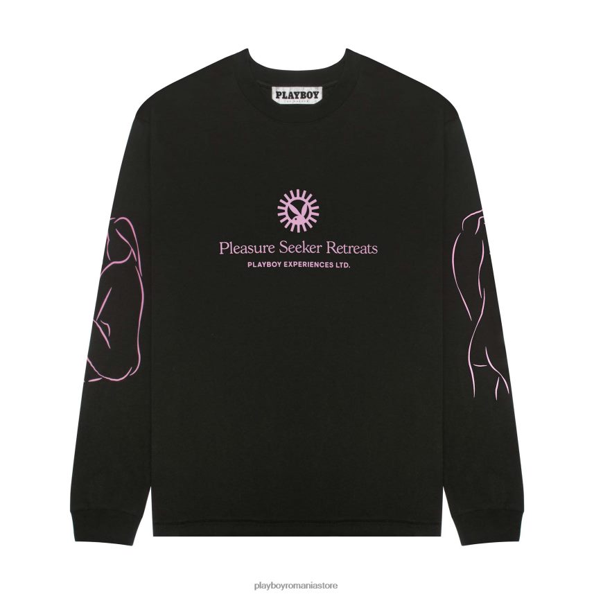 Playboy negru bărbați tricou cu mânecă lungă pentru căutarea plăcerii îmbrăcăminte 6NT0ZV272 Playboy negru bărbați tricou cu mânecă lungă pentru căutarea plăcerii îmbrăcăminte 6NT0ZV272
