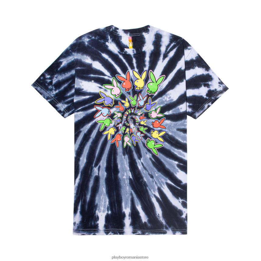 Playboy x Color Bars cravată neagră bărbați tricou spiralat tie-dye îmbrăcăminte 6NT0ZV227 Playboy x Color Bars cravată neagră bărbați tricou spiralat tie-dye îmbrăcăminte 6NT0ZV227