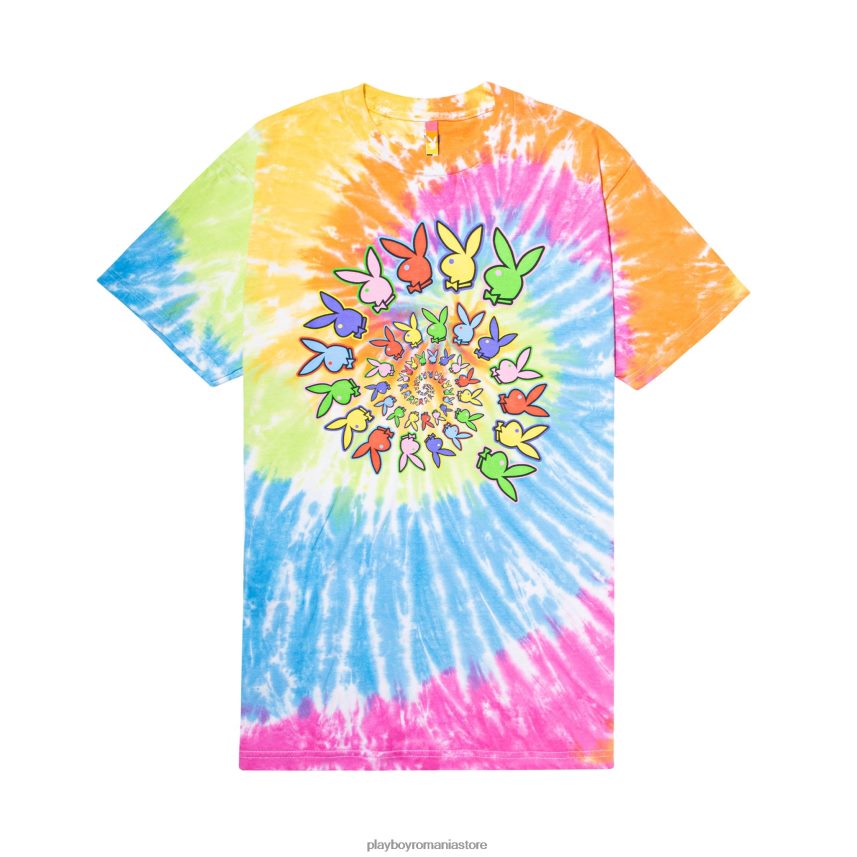 Playboy x Color Bars curcubeu bărbați tricou spiralat tie-dye îmbrăcăminte 6NT0ZV228 Playboy x Color Bars curcubeu bărbați tricou spiralat tie-dye îmbrăcăminte 6NT0ZV228